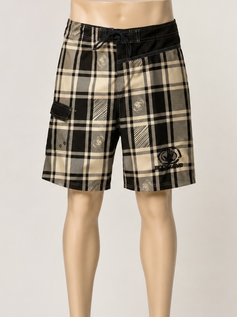 Body Glove Brown/Cream Plaid Board Shorts- 38(L/XL)